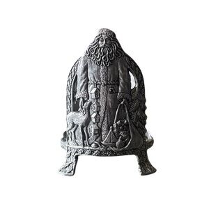 Carson Pewter Old World Style Santa jar candle holder.